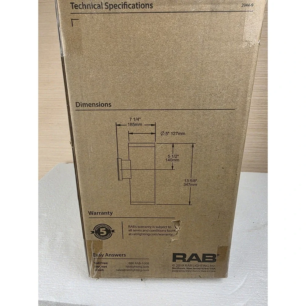 EXTERIOR WALL LIGHT. RAB CDLED4WD-20W-50D950-K